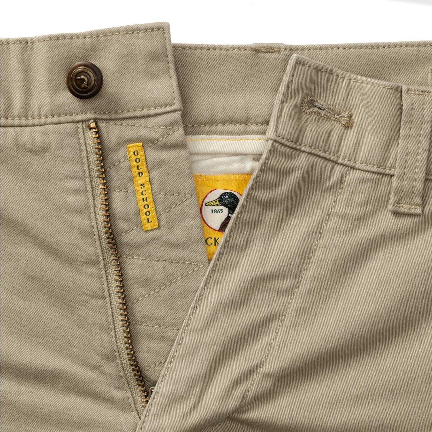 7" Gold School Chino Short - Khaki Gold Patch - Image 6