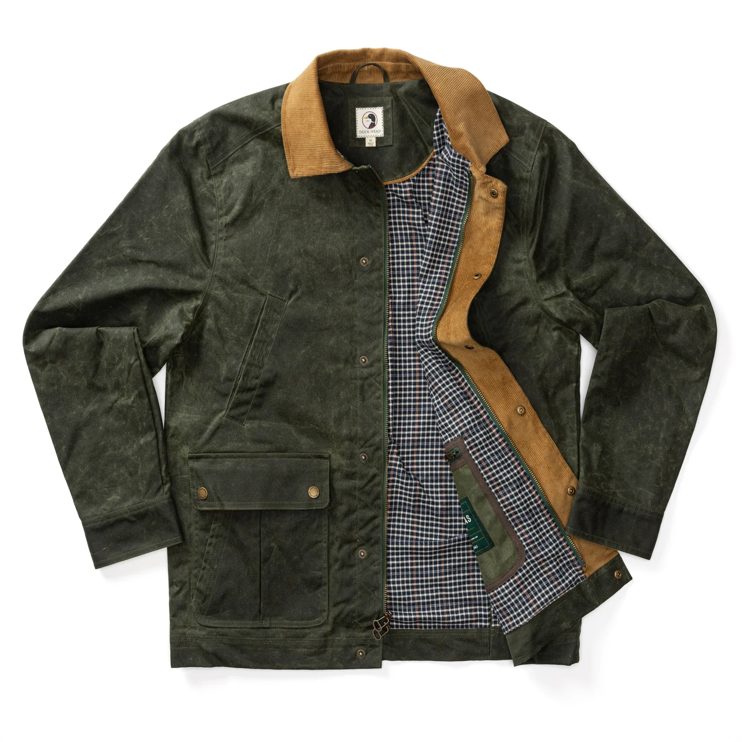 Waxed Duck Canvas Jacket - Deep Olive - Image 6